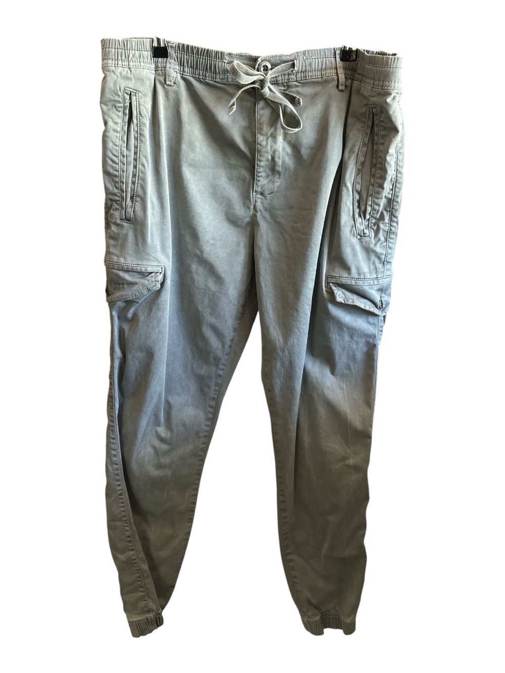 OPB Original Paperbacks Men's Light Gray Cargo Pants with Drawstring Joggers